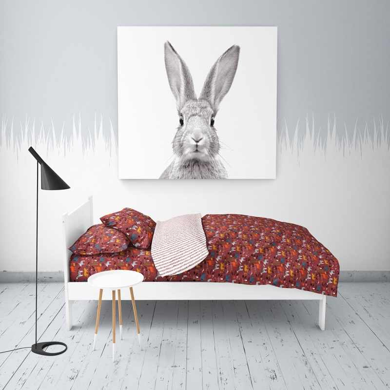 Forest Friends 100% Cotton Antimicrobial Kids Brown Bedsheet Set 