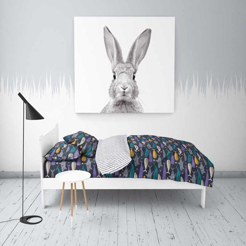 Blue Wonder 100% Cotton Antimicrobial Kids Blue Bedsheet Set 