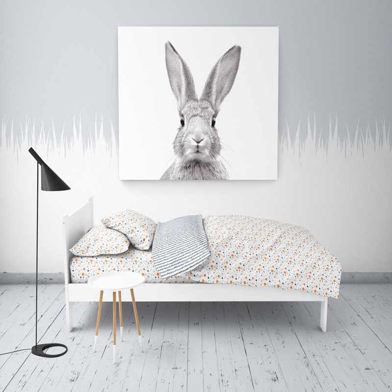 Space Galaxy 100% Cotton Antimicrobial Kids White Bedsheet Set 