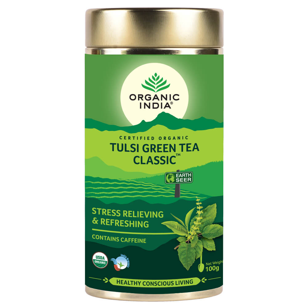 Tulsi Green Tea Classic 100g Tin