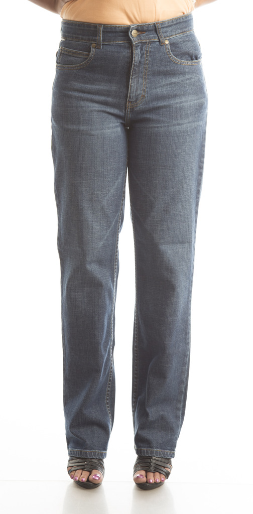 Ladies jeans - Waist Relaxed fit, straight leg - Wiskers Wash (Waist 32)