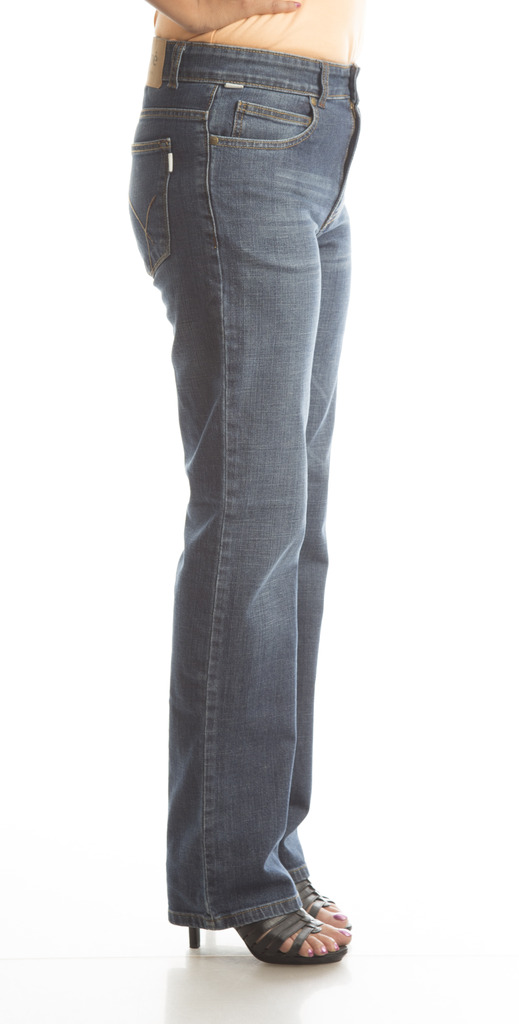 Ladies jeans - Waist Relaxed fit, straight leg - Wiskers Wash (Waist 36)