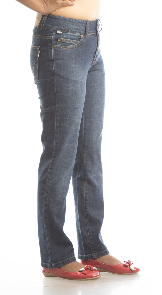 Ladies Jeans - Below Waist Slim Fit, Tapered Leg - Sand Blast (Waist 30)