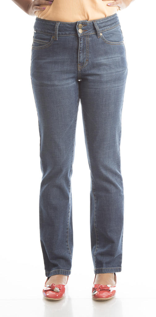 Ladies Jeans - Below Waist Slim Fit, Tapered Leg - Wiskers (Waist 36)